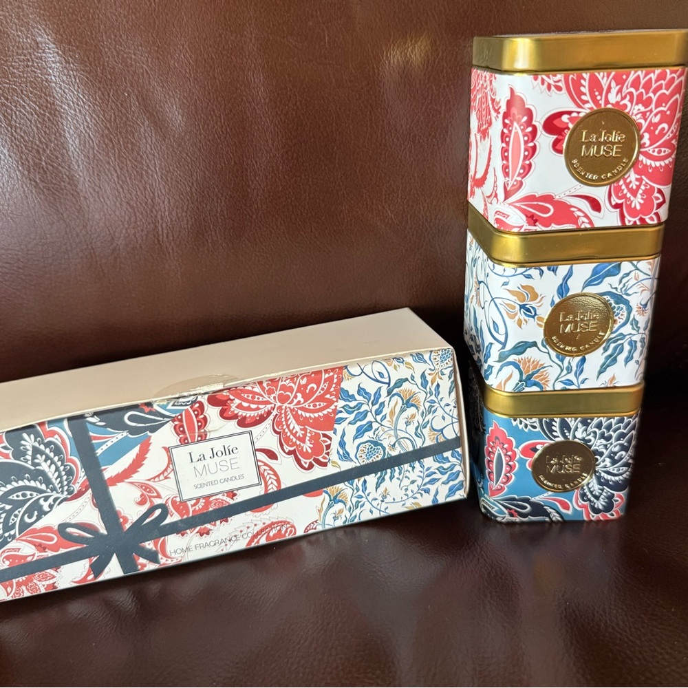 La Jolie Muse scented candles set of 3 NEW!